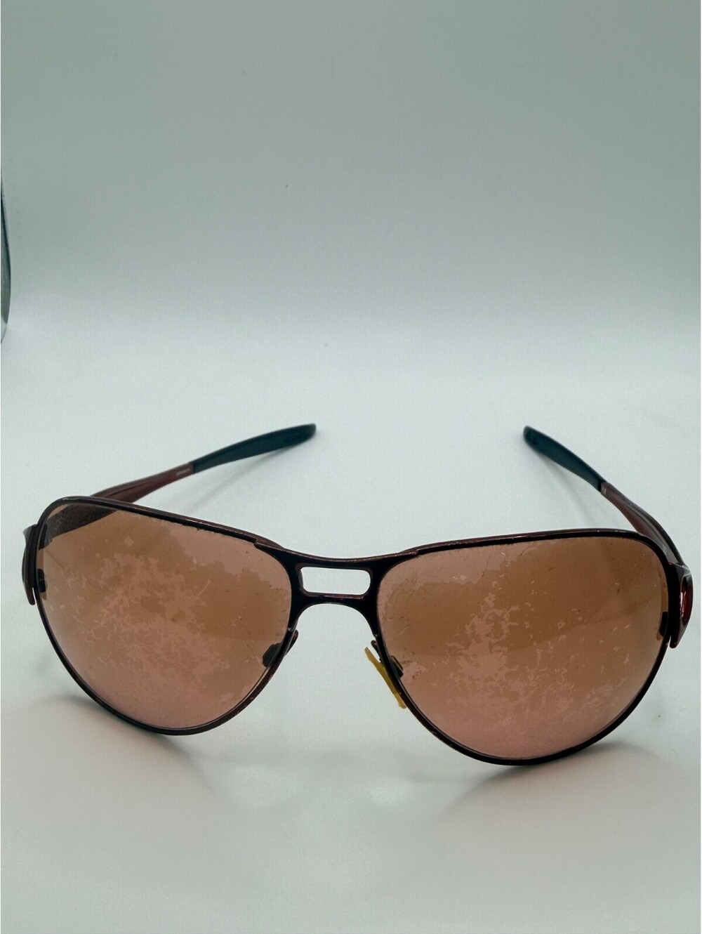 Oakley Hinder Sunglasses 004043-03 Burgundy Bronze Frame Needs New Lenses